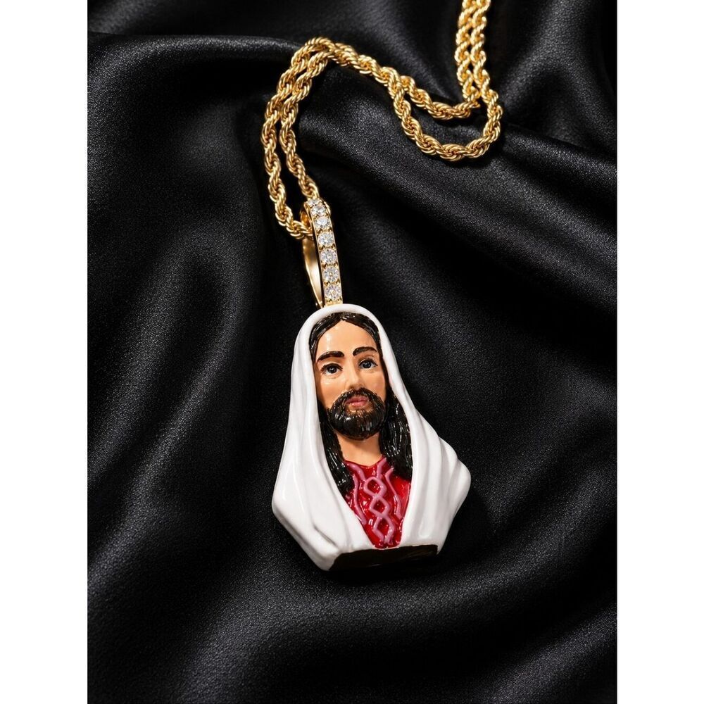 Enamel Jesus Piece  